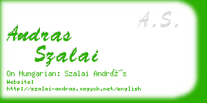 andras szalai business card